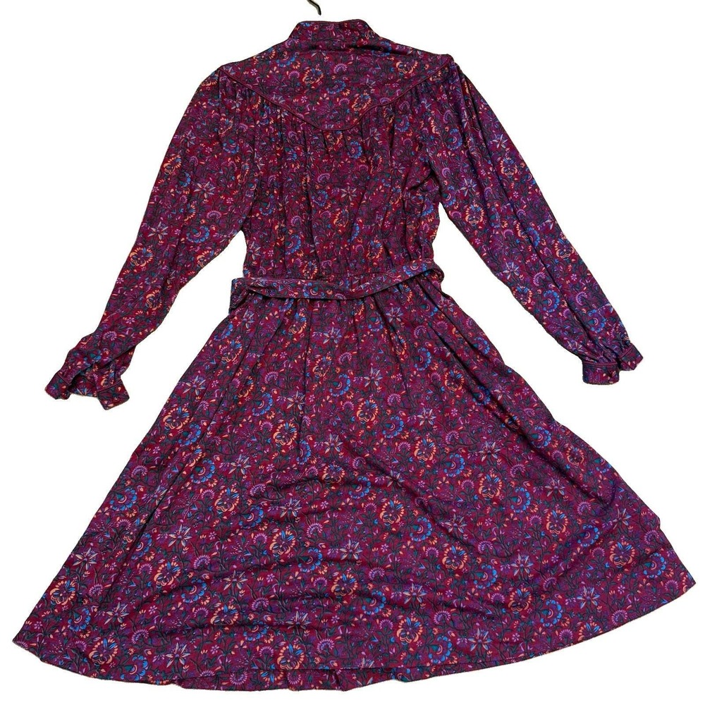 Lanz Dress Small Floral Prairie Long Sleeve Boho Cottagecore Western Vintage 70s - Picture 2 of 14